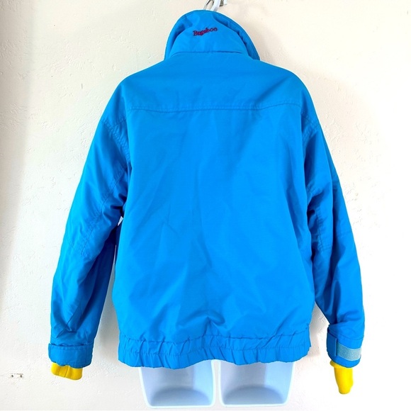 COLUMBIA BUGABOO Vintage 80/90s 3-in-1 Ski Coat Jacket Blue Pink Yellow Women L - Picture 10 of 16